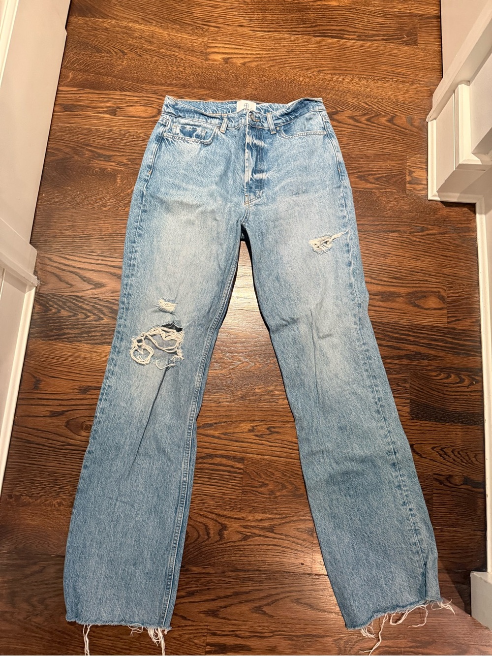 Anine Bing High Rise Straight Leg Jean